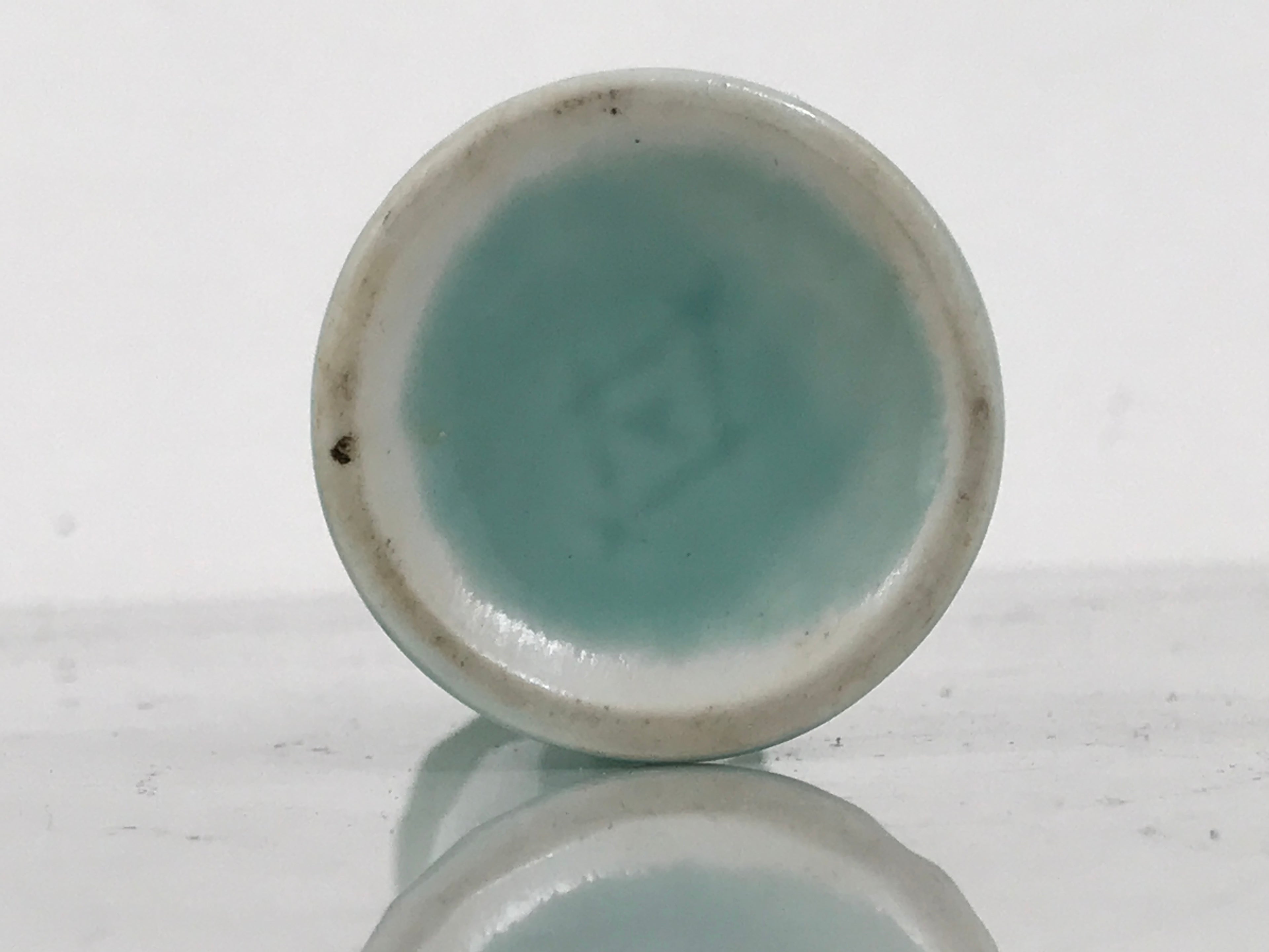 Japanese Buddhist Altar Porcelain Celadon Incense Holder Vtg Senkousashi BA919