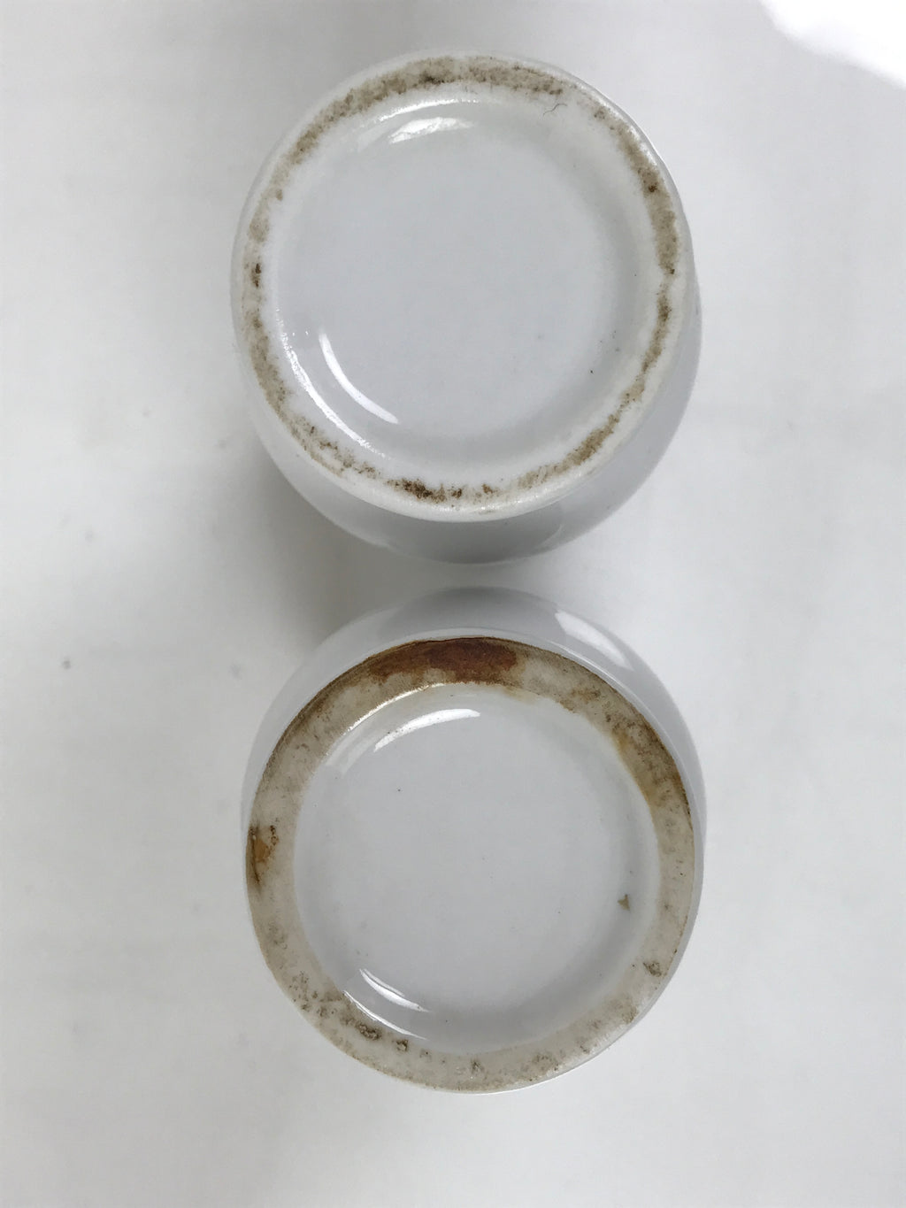 Japanese Buddhist Altar Porcelain Flower Vase Vtg Hanatate 2pcs White BA802