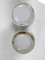 Japanese Buddhist Altar Porcelain Flower Vase Vtg Hanatate 2pcs White BA802