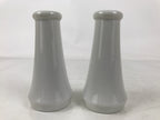 Japanese Buddhist Altar Porcelain Flower Vase Vtg Hanatate Kabin 2pc White BA723