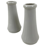 Japanese Buddhist Altar Porcelain Flower Vase Vtg Hanatate Kabin 2pc White BA723