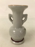Japanese Buddhist Altar Porcelain Flower Vase Vtg Hanatate Painted Lotus BA718