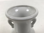 Japanese Buddhist Altar Porcelain Flower Vase Vtg Hanatate Simple White BA661