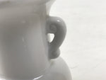 Japanese Buddhist Altar Porcelain Flower Vase Vtg Hanatate Simple White BA661
