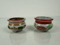 Japanese Buddhist Altar Porcelain Incense Burner Koro Pair 2pc Red Gold BA000