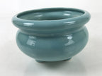 Japanese Buddhist Altar Porcelain Incense Burner Koro Vtg Celadon Blue BA532