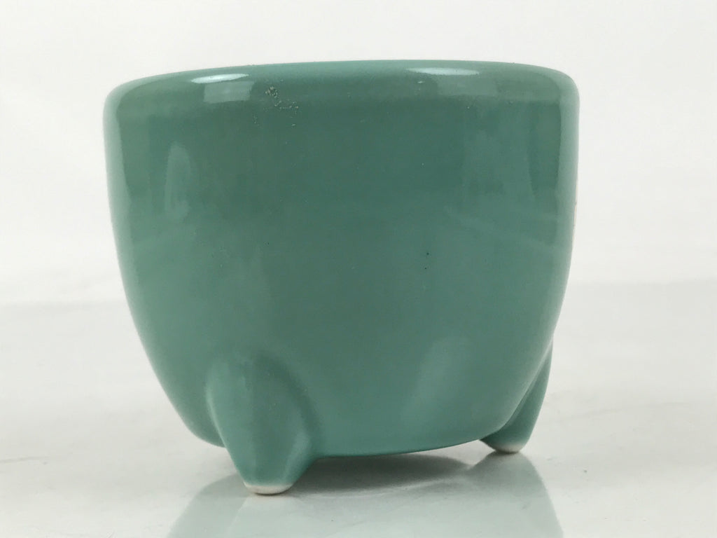 Japanese Buddhist Altar Porcelain Incense Burner Koro Vtg Celadon Blue BA663