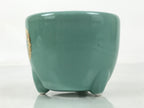 Japanese Buddhist Altar Porcelain Incense Burner Koro Vtg Celadon Blue BA663