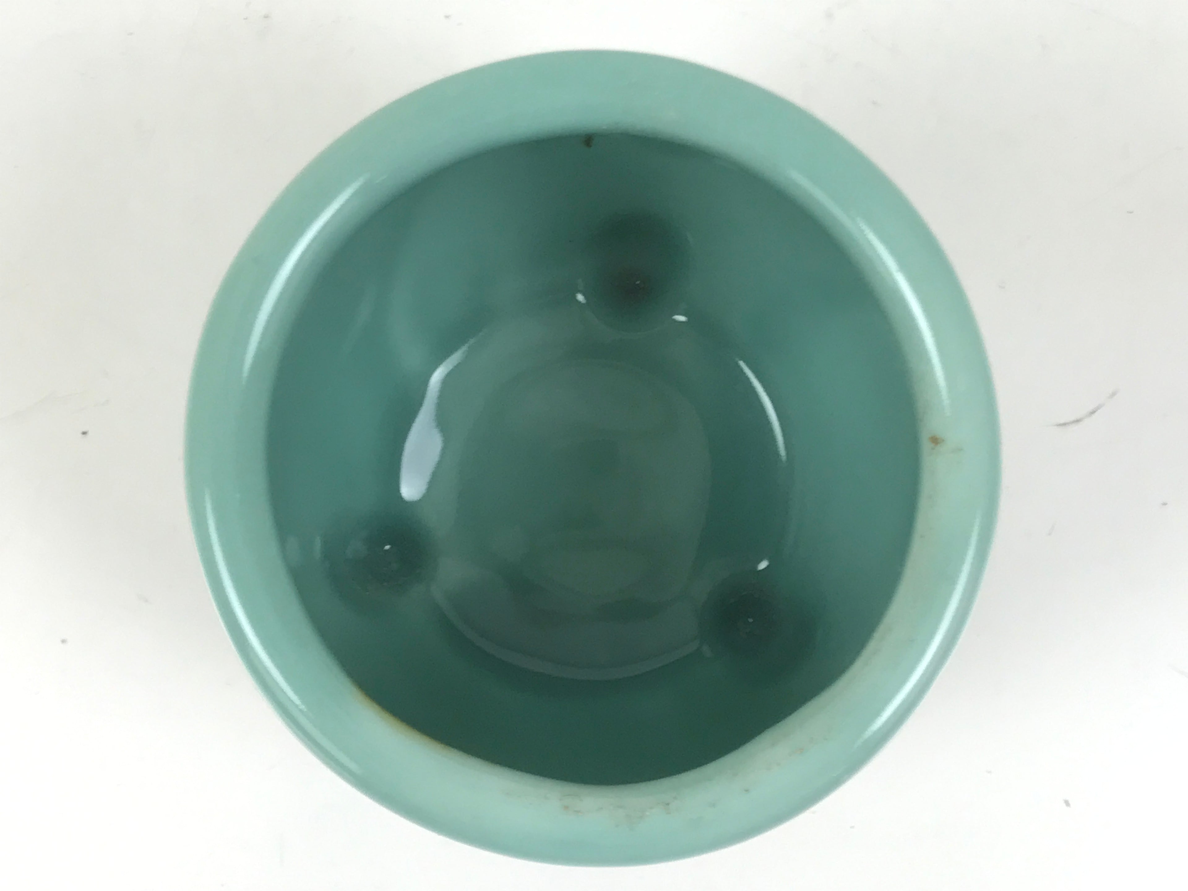Japanese Buddhist Altar Porcelain Incense Burner Koro Vtg Celadon Blue BA663