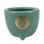 Japanese Buddhist Altar Porcelain Incense Burner Koro Vtg Celadon Blue BA663