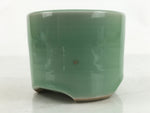 Japanese Buddhist Altar Porcelain Incense Burner Koro Vtg Celadon Green BA466