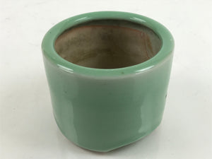 Japanese Buddhist Altar Porcelain Incense Burner Koro Vtg Celadon Green BA466