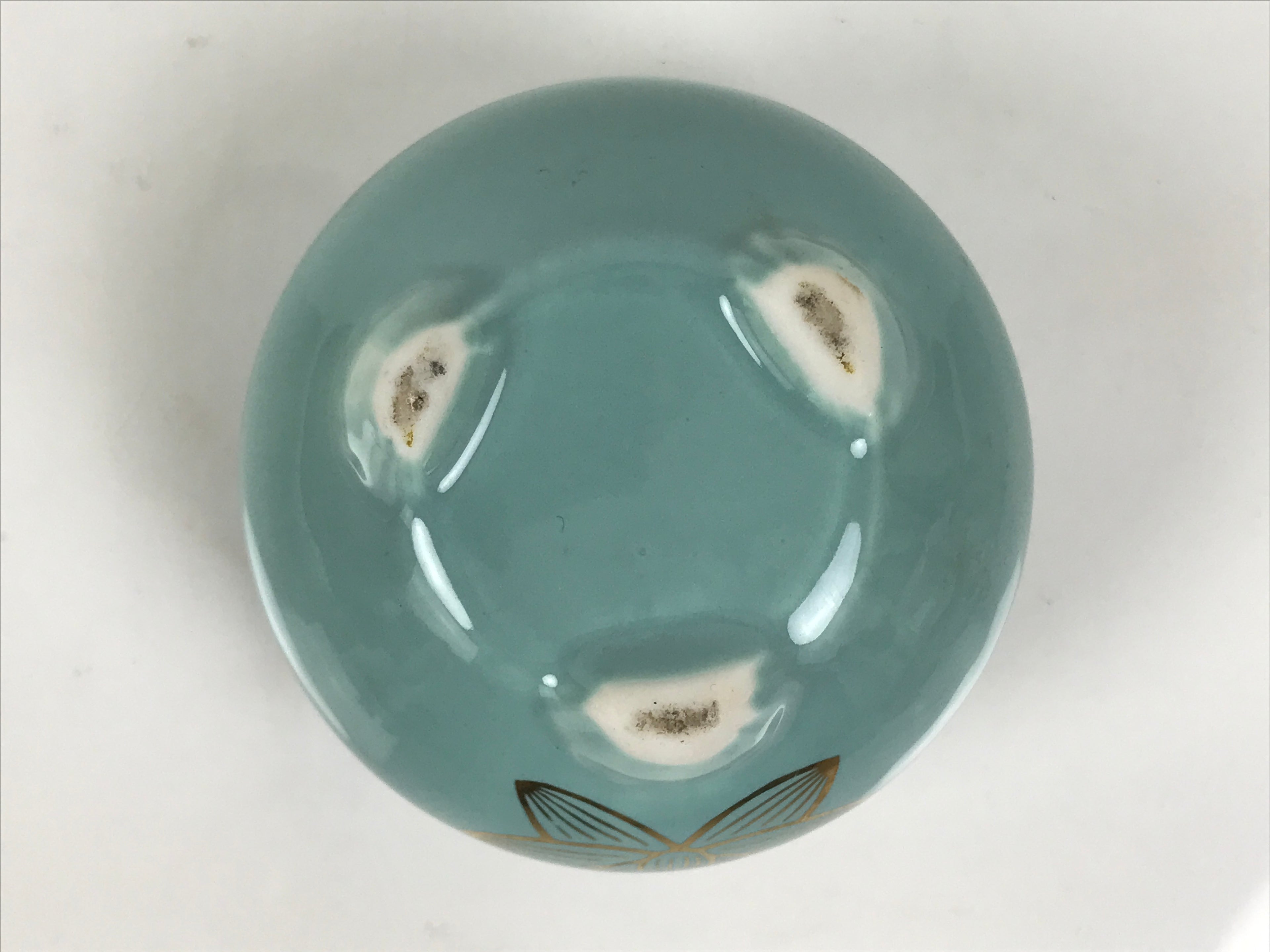 Japanese Buddhist Altar Porcelain Incense Burner Koro Vtg Celadon Lotus BA920