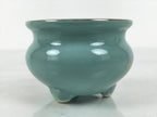 Japanese Buddhist Altar Porcelain Incense Burner Koro Vtg Celadon Lotus BA920