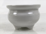 Japanese Buddhist Altar Porcelain Incense Burner Koro Vtg Simple White BA656