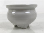 Japanese Buddhist Altar Porcelain Incense Burner Koro Vtg Simple White BA656