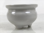 Japanese Buddhist Altar Porcelain Incense Burner Koro Vtg Simple White BA656