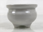 Japanese Buddhist Altar Porcelain Incense Burner Koro Vtg Simple White BA656