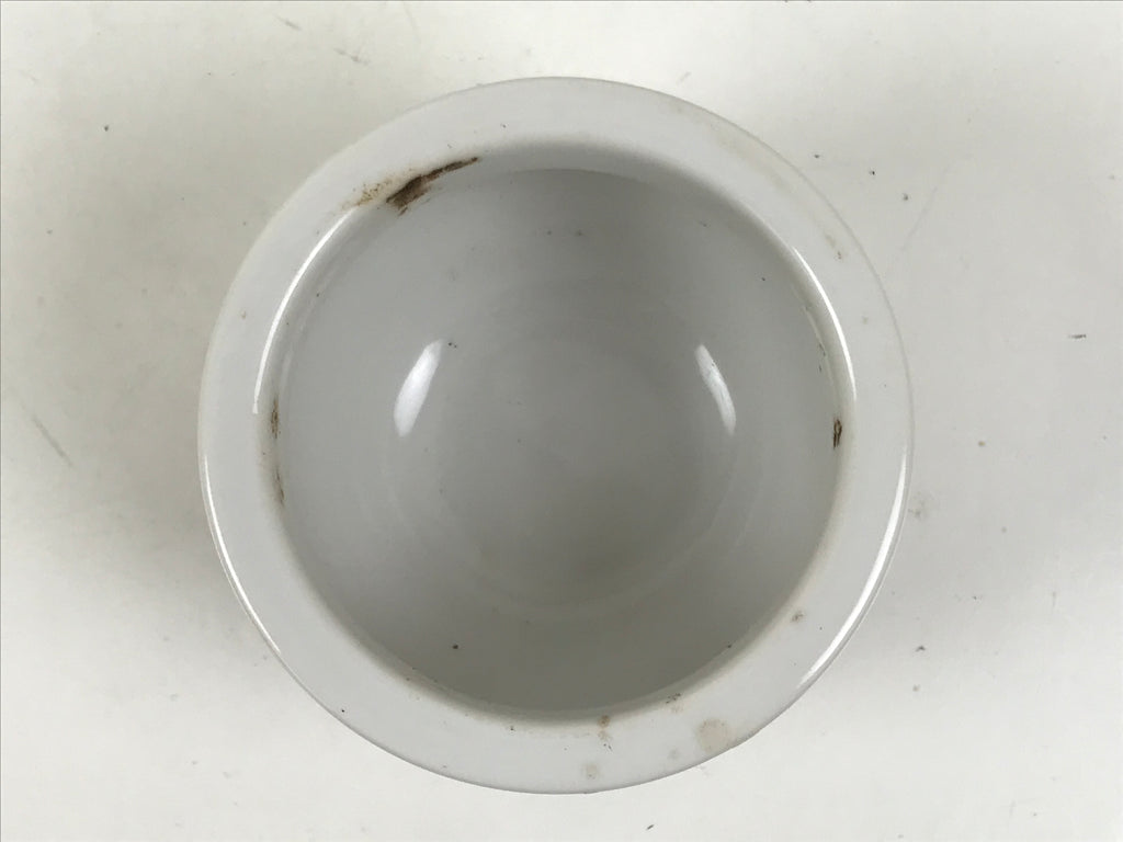 Japanese Buddhist Altar Porcelain Incense Burner Koro Vtg Simple White BA656