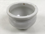 Japanese Buddhist Altar Porcelain Incense Burner Koro Vtg Simple White BA656