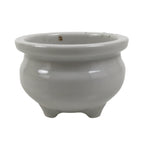 Japanese Buddhist Altar Porcelain Incense Burner Koro Vtg Simple White BA656