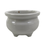 Japanese Buddhist Altar Porcelain Incense Burner Koro Vtg Simple White BA656