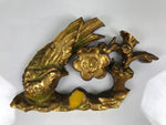 Japanese Buddhist Altar Resin Decor Butsudan Spare Part Vtg Bird Plum Gold BA751