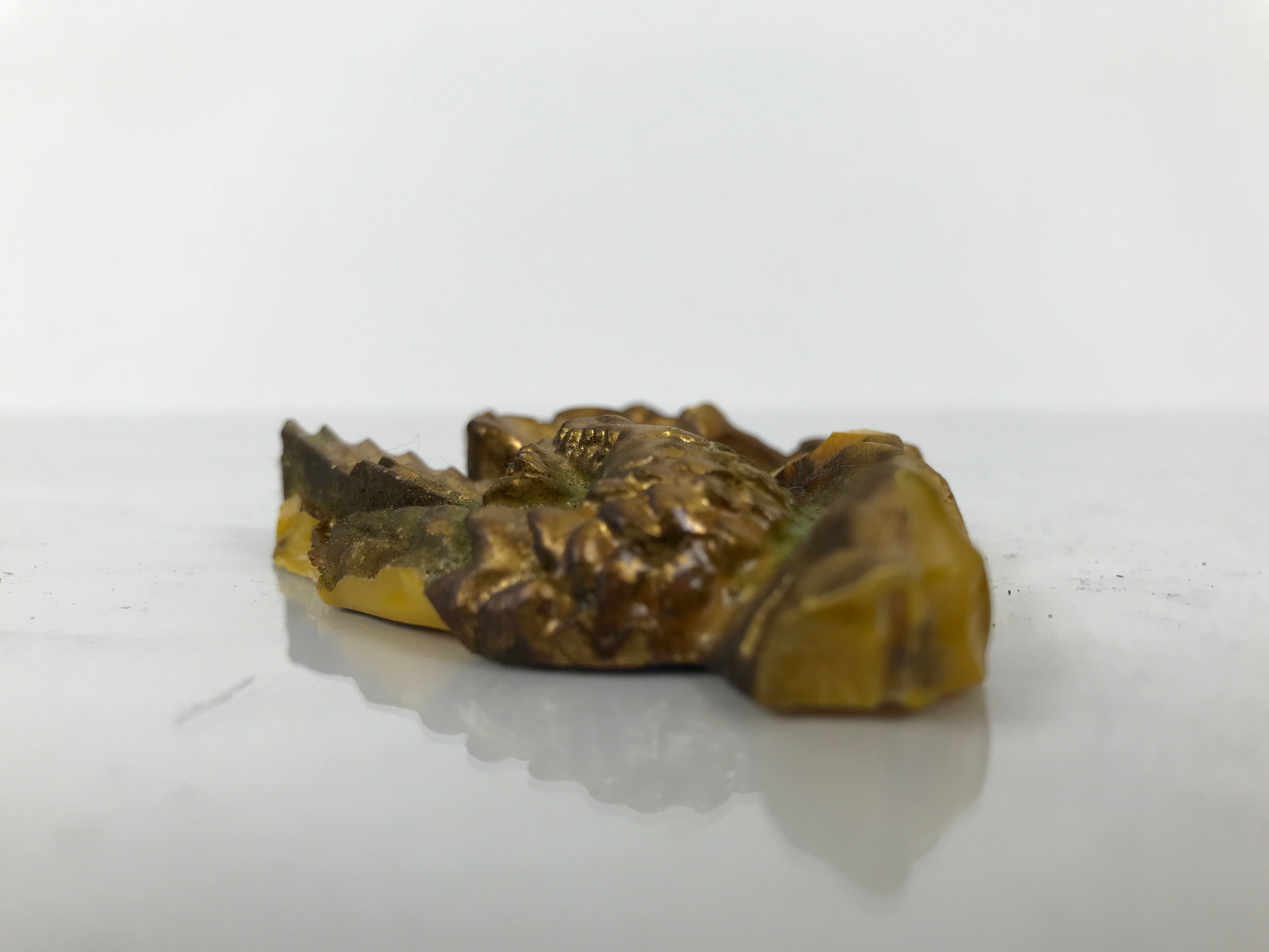 Japanese Buddhist Altar Resin Decor Butsudan Spare Part Vtg Bird Plum Gold BA751