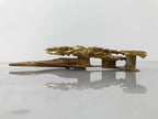 Japanese Buddhist Altar Resin Decor Butsudan Spare Part Vtg Flowers Gold BA803