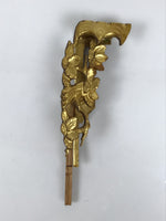 Japanese Buddhist Altar Resin Decor Butsudan Spare Part Vtg Flowers Gold BA803