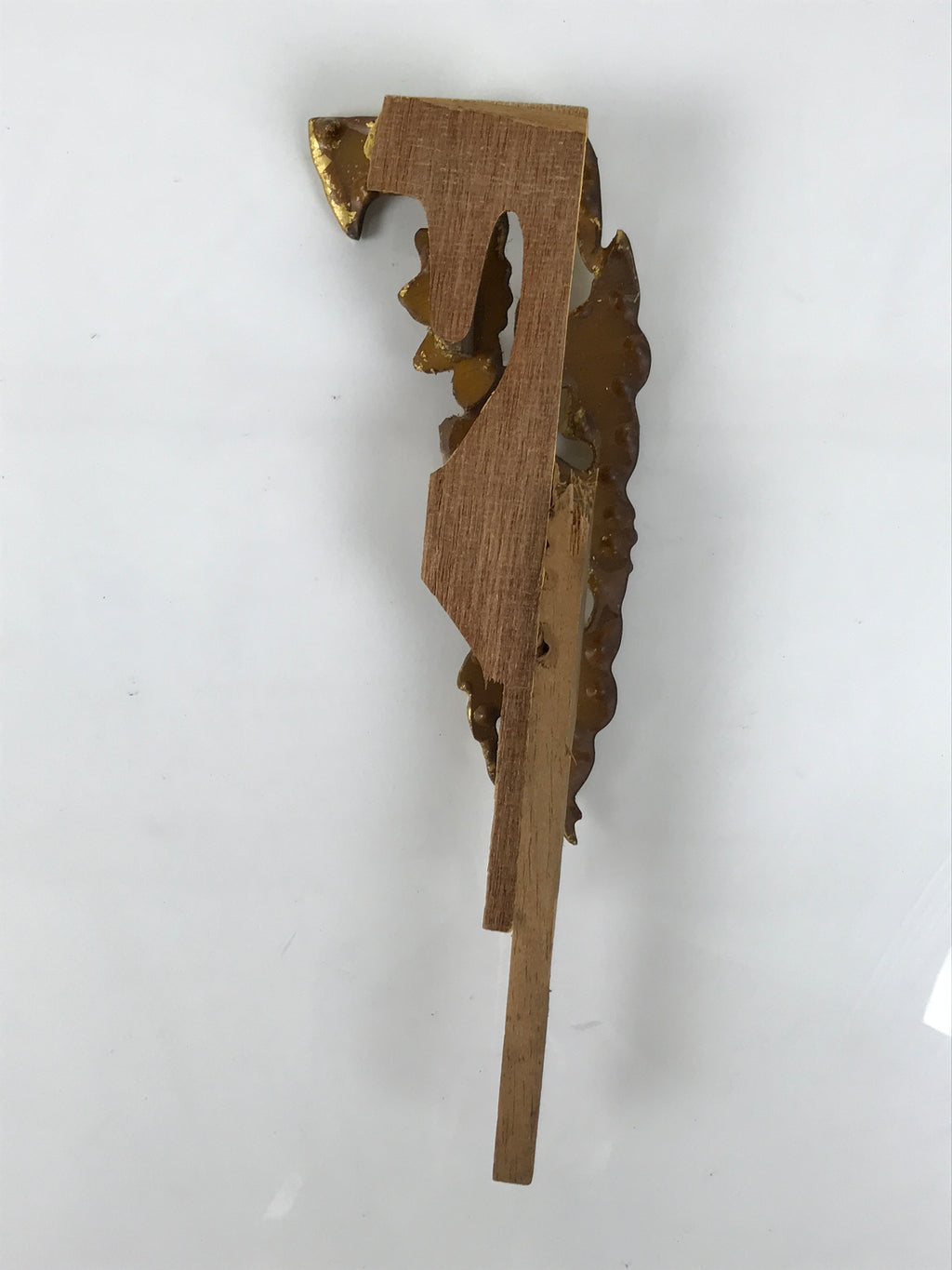 Japanese Buddhist Altar Resin Decor Butsudan Spare Part Vtg Flowers Gold BA803