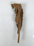 Japanese Buddhist Altar Resin Decor Butsudan Spare Part Vtg Flowers Gold BA803