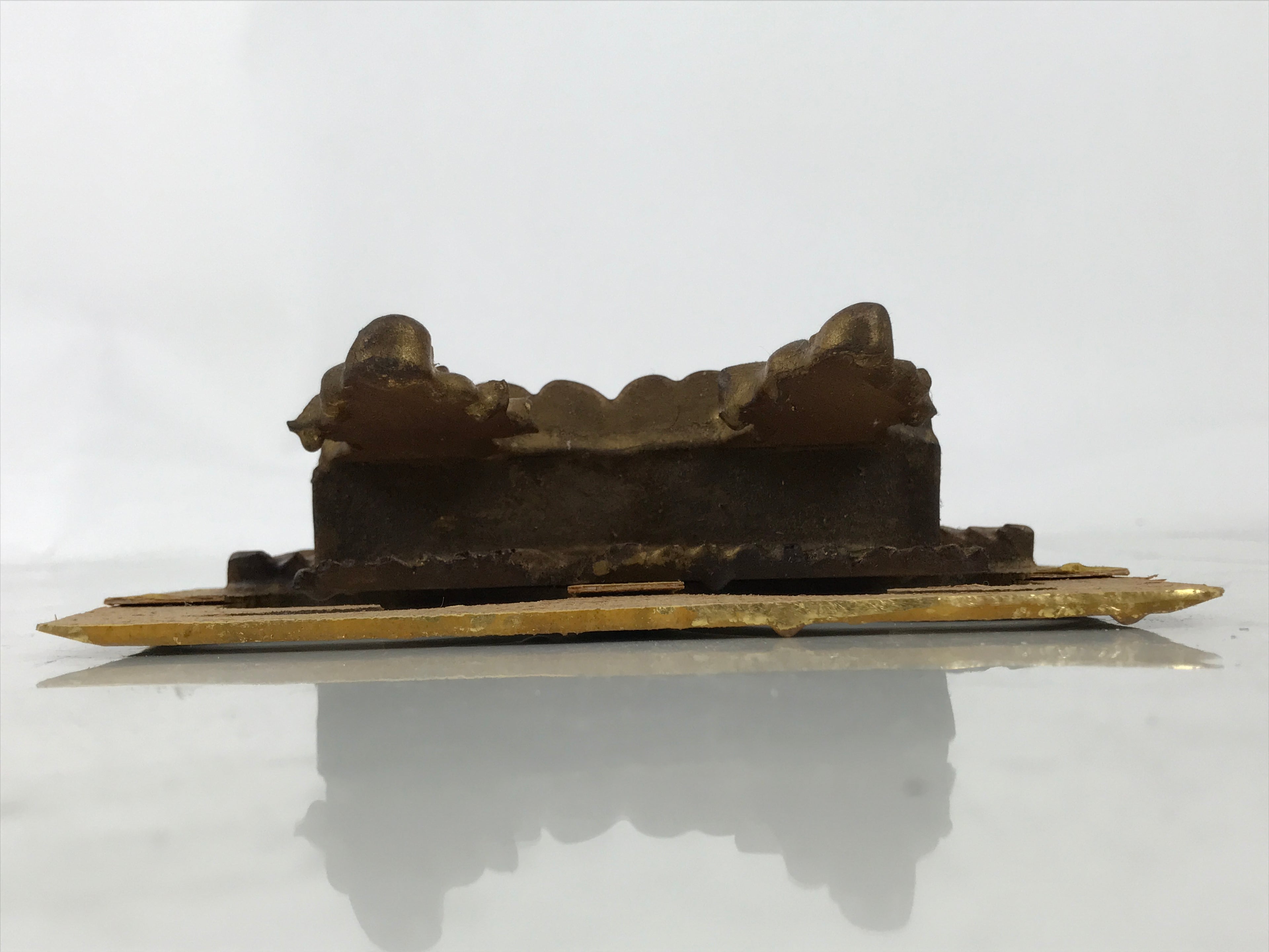 Japanese Buddhist Altar Resin Monk Figure Vtg Butsudan Spare Part Gold BA749