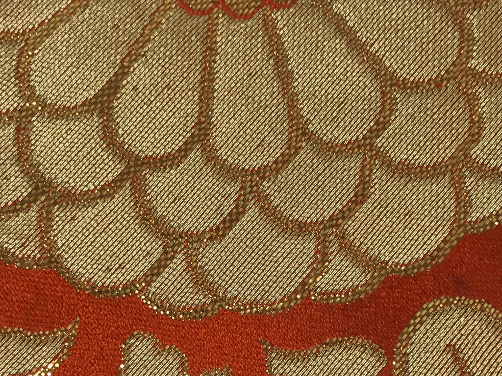 Japanese Buddhist Altar Silk Table Cloth Uchishiki Chrysanthemum Kiku Gold UC28
