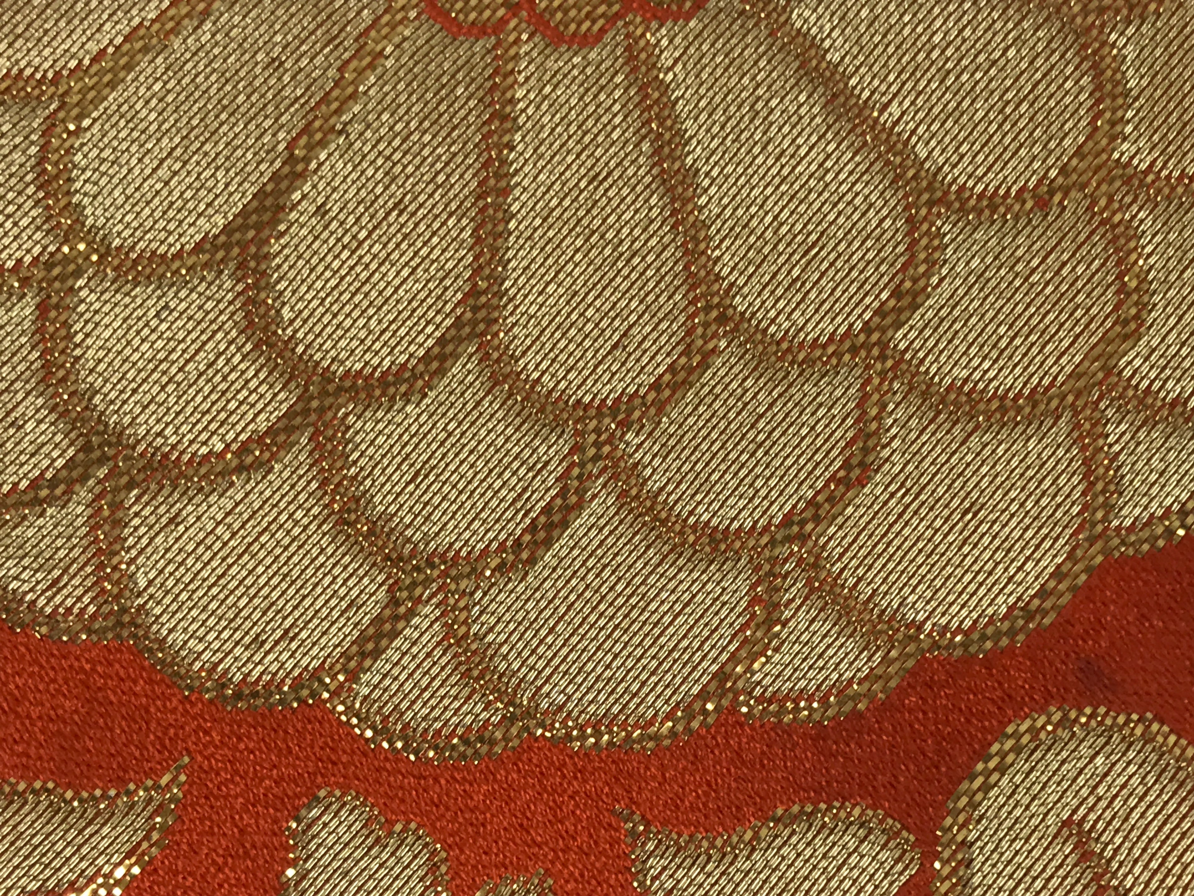 Japanese Buddhist Altar Silk Table Cloth Uchishiki Chrysanthemum Kiku Gold UC28