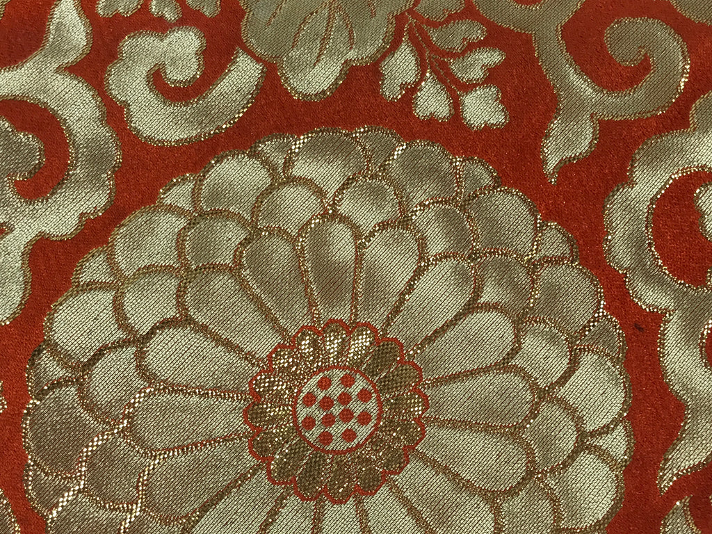 Japanese Buddhist Altar Silk Table Cloth Uchishiki Chrysanthemum Kiku Gold UC29