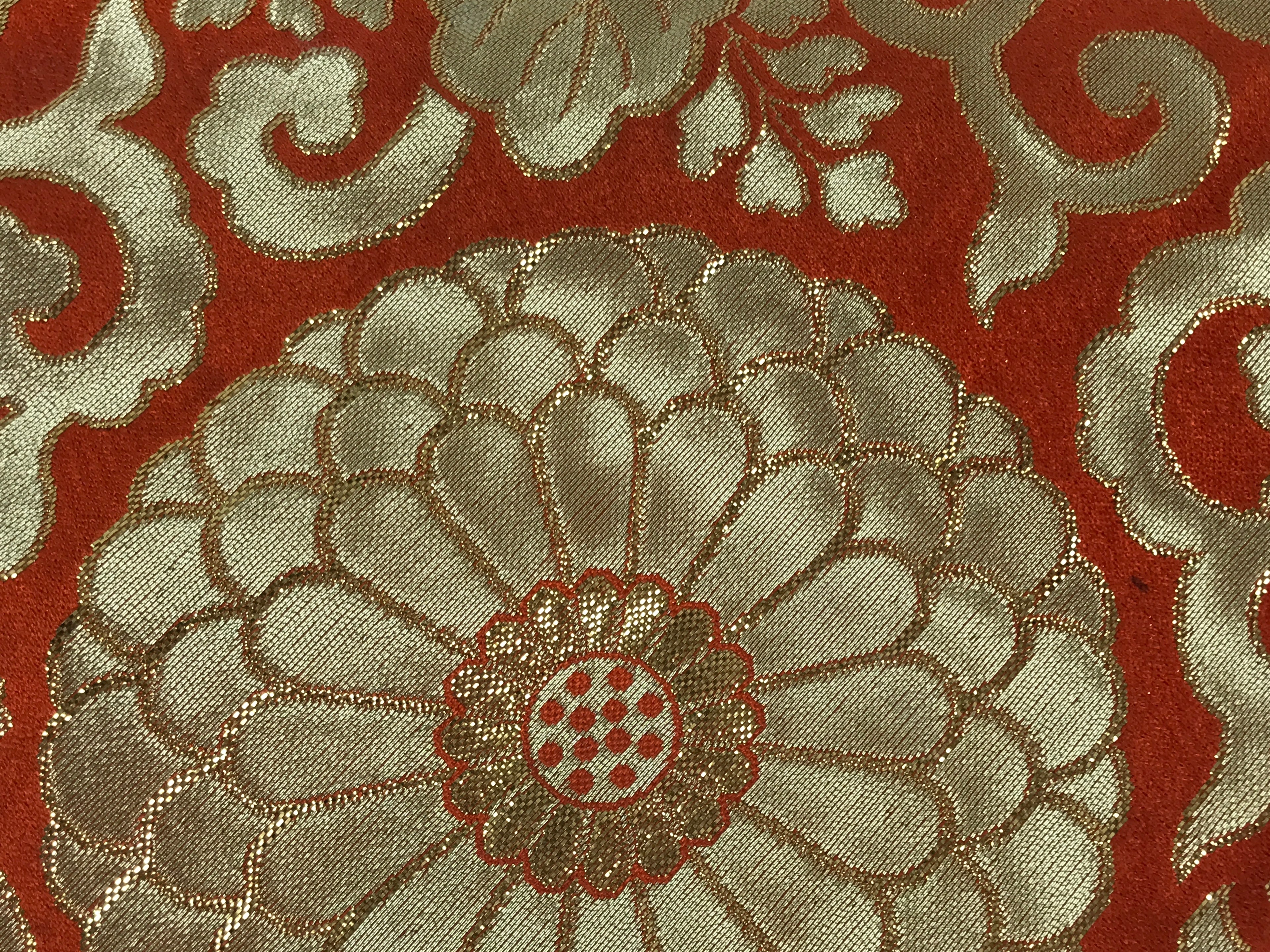 Japanese Buddhist Altar Silk Table Cloth Uchishiki Chrysanthemum Kiku Gold UC29