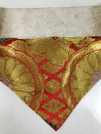 Japanese Buddhist Altar Silk Table Cloth Uchishiki Chrysanthemum Red Gold UC21