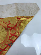 Japanese Buddhist Altar Silk Table Cloth Uchishiki Chrysanthemum Red Gold UC22