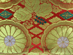 Japanese Buddhist Altar Silk Table Cloth Uchishiki Chrysanthemum Red Gold UC22