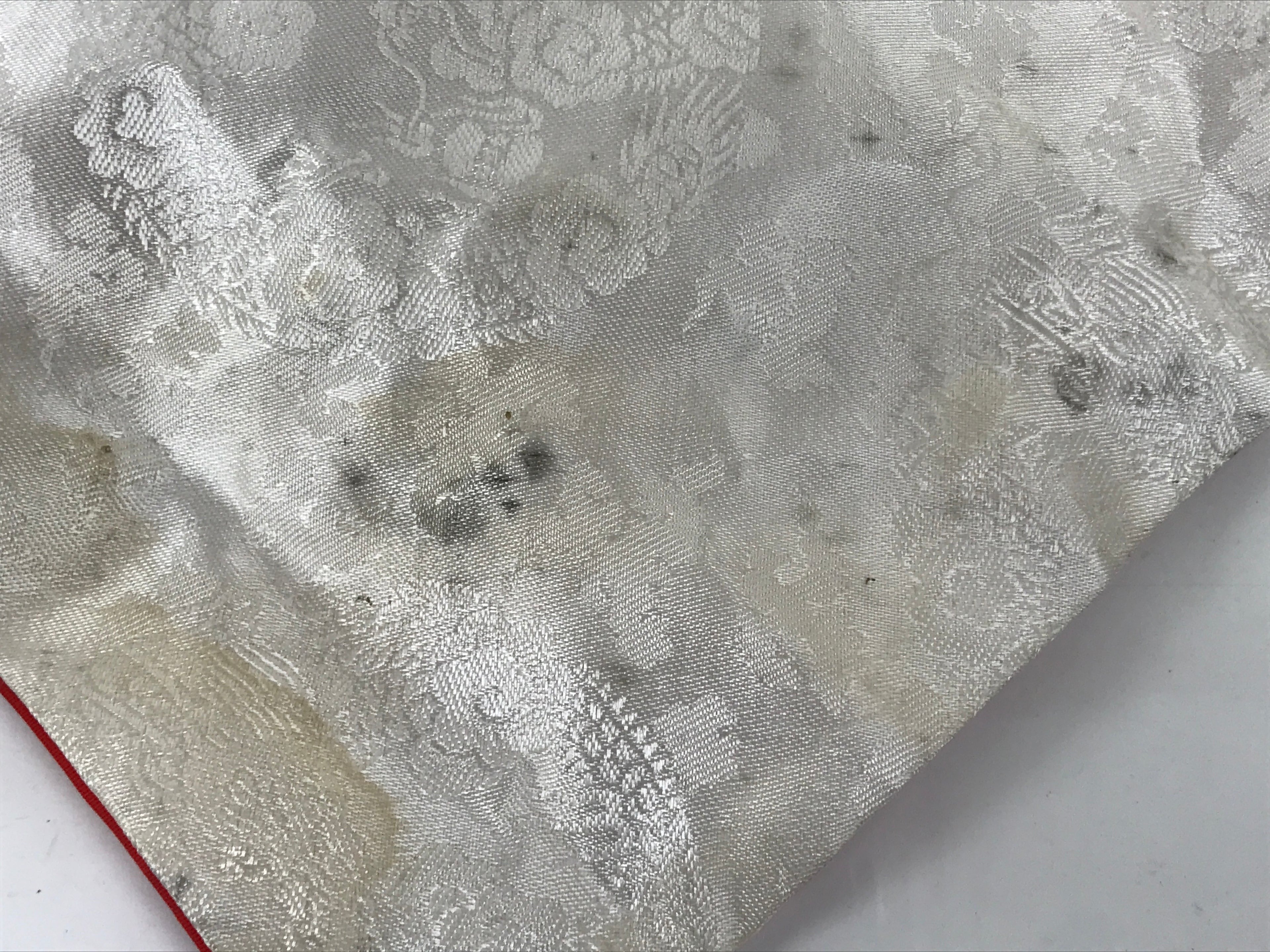 Japanese Buddhist Altar Silk Table Cloth Uchishiki Embroidered Floral Leaf UC32