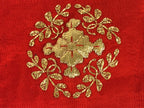 Japanese Buddhist Altar Silk Table Cloth Uchishiki Embroidered Gold Crest UC30