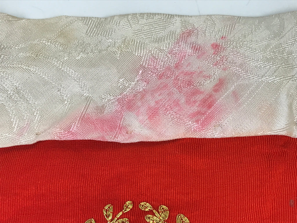 Japanese Buddhist Altar Silk Table Cloth Uchishiki Embroidered Gold Crest UC30