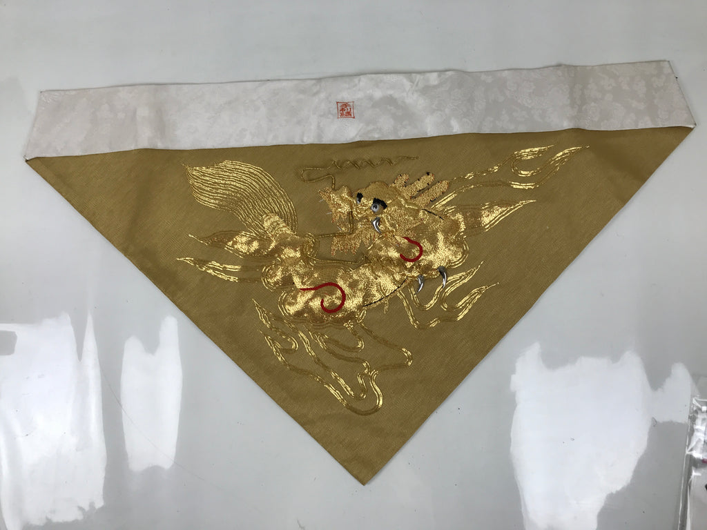 Japanese Buddhist Altar Silk Table Cloth Uchishiki Embroidered Gold Dragon UC40