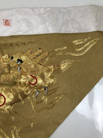 Japanese Buddhist Altar Silk Table Cloth Uchishiki Embroidered Gold Dragon UC40