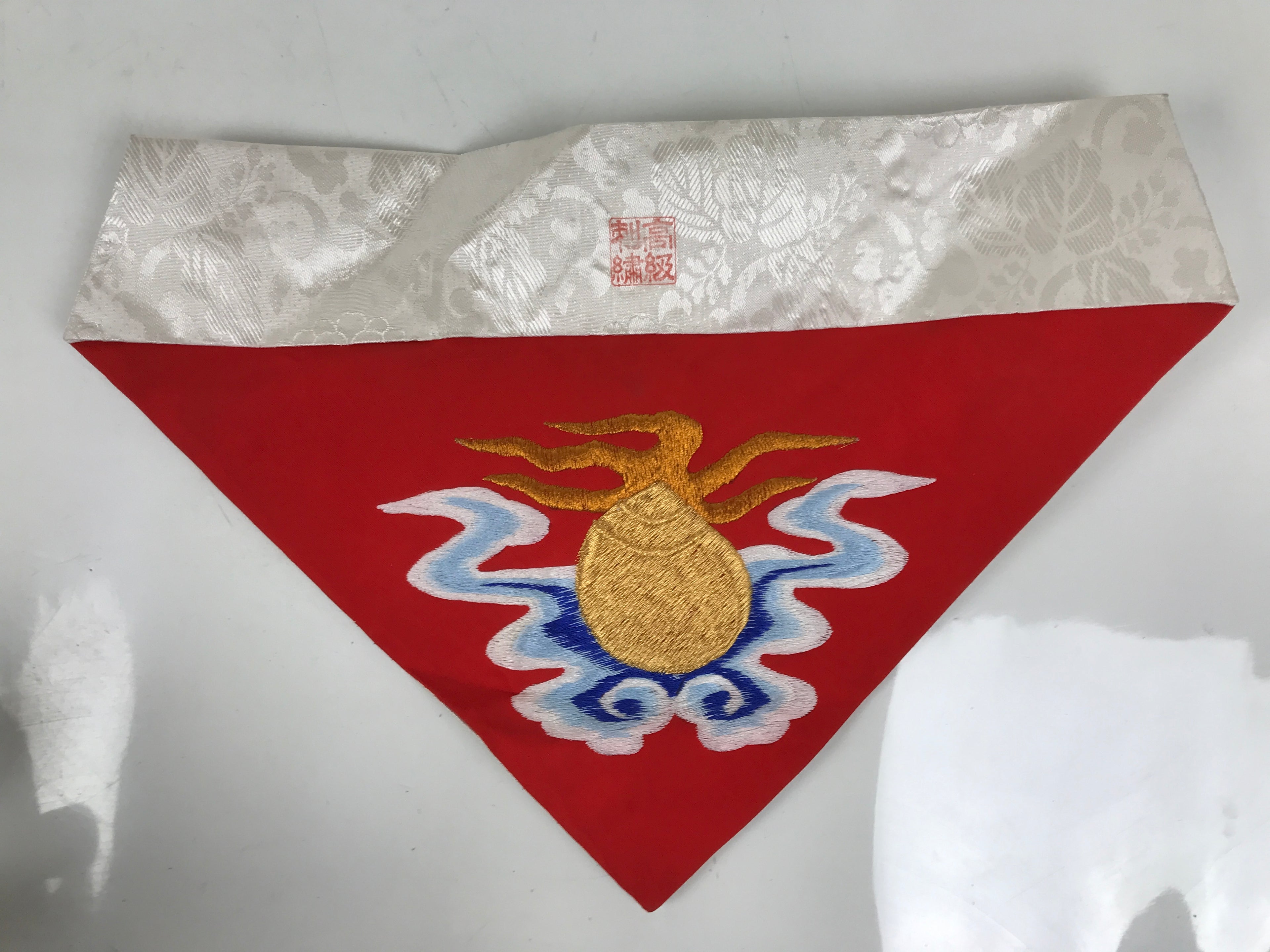 Japanese Buddhist Altar Silk Table Cloth Uchishiki Embroidered Gold Inari UC31