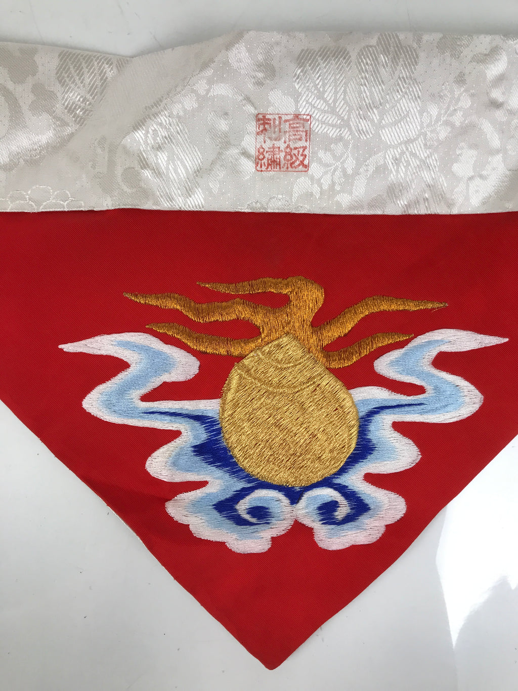 Japanese Buddhist Altar Silk Table Cloth Uchishiki Embroidered Gold Inari UC31