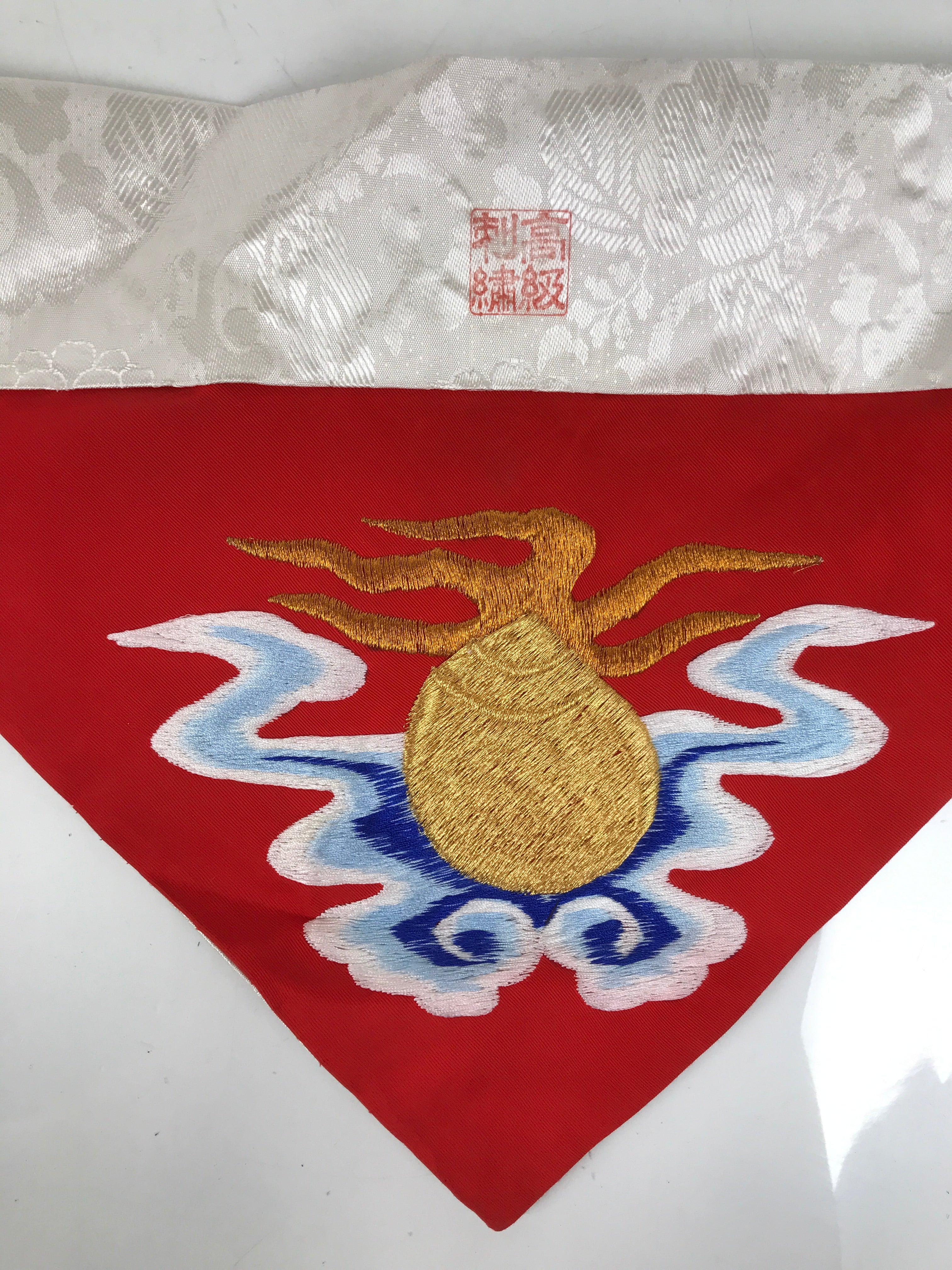Japanese Buddhist Altar Silk Table Cloth Uchishiki Embroidered Gold Inari UC31