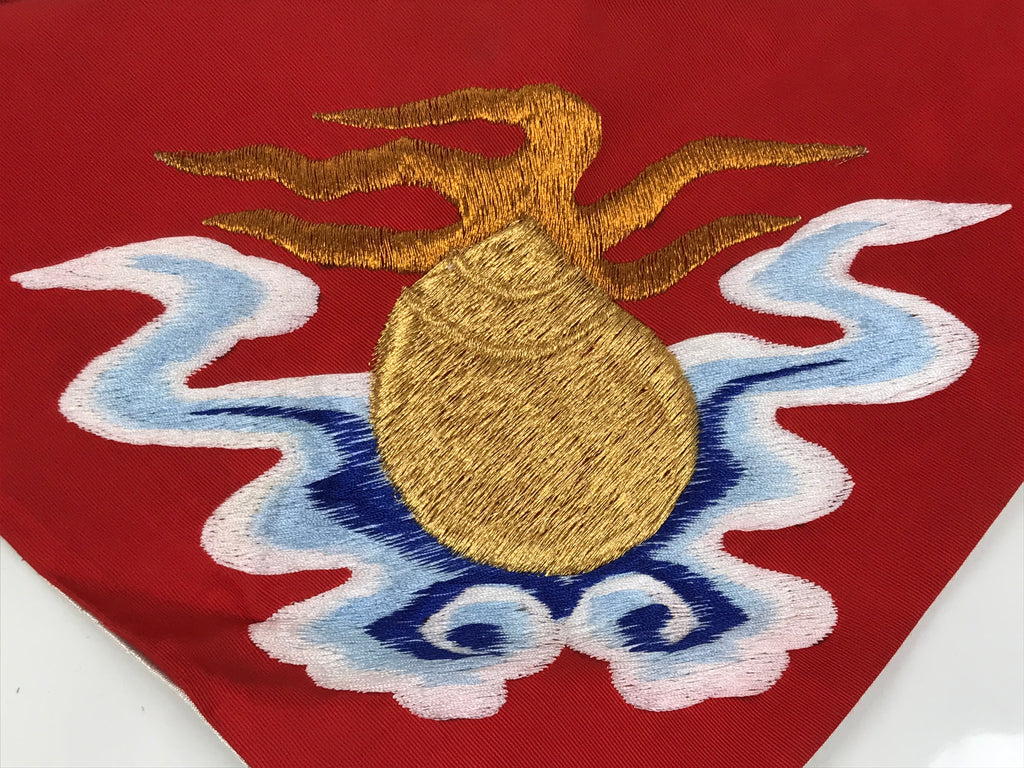 Japanese Buddhist Altar Silk Table Cloth Uchishiki Embroidered Gold Inari UC31