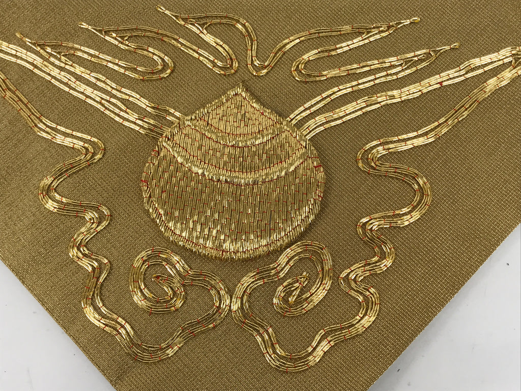 Japanese Buddhist Altar Silk Table Cloth Uchishiki Embroidered Gold Inari UC39